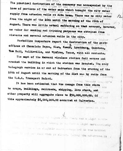 Image of page from Record of High Water, 1915 Storm