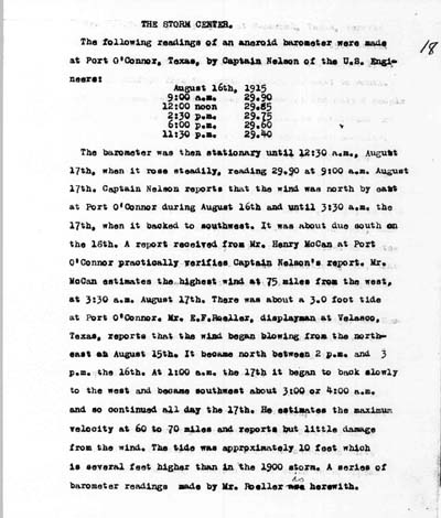 Image of page from Record of High Water, 1915 Storm