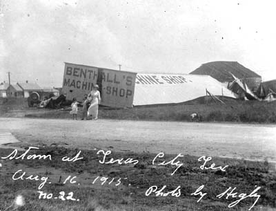 Photograph labeled Storm at Texas City
