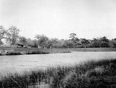 Print labeled Dickinson Bayou at the Dr. Haden homestead