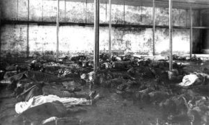 G-1771FF1.2-2 Bodies in make-shift morgue