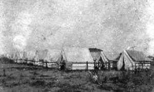 G-1771FF10.1-6 On the Beach. The destitute of Galveston living in tents.