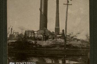 Photograph of Galveston Water Works after the Storm of 1900. The Pumping Station and the Power House