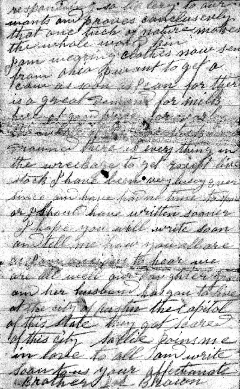 85-0013 James Brown/Winnifred B. Clamp Letters 