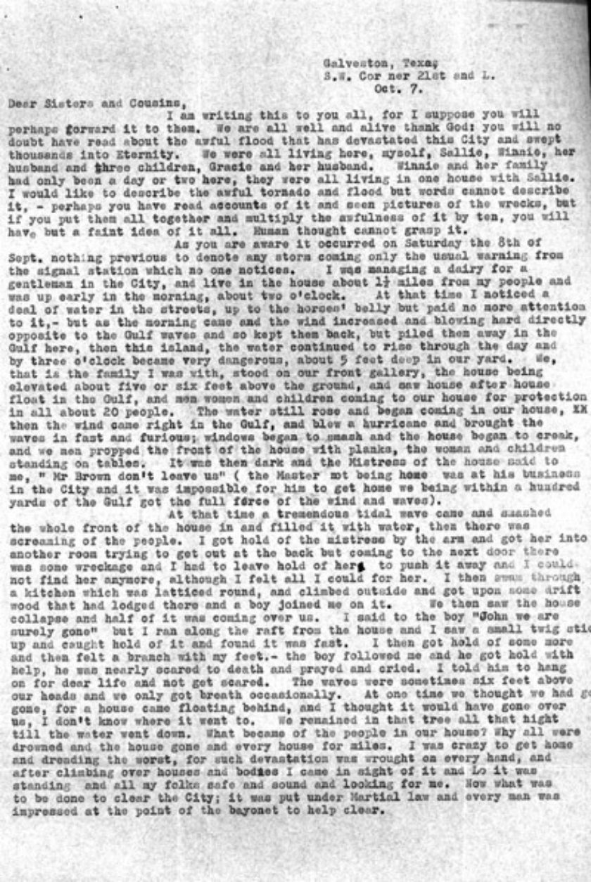 85-0013 James Brown/Winnifred B. Clamp Letters 