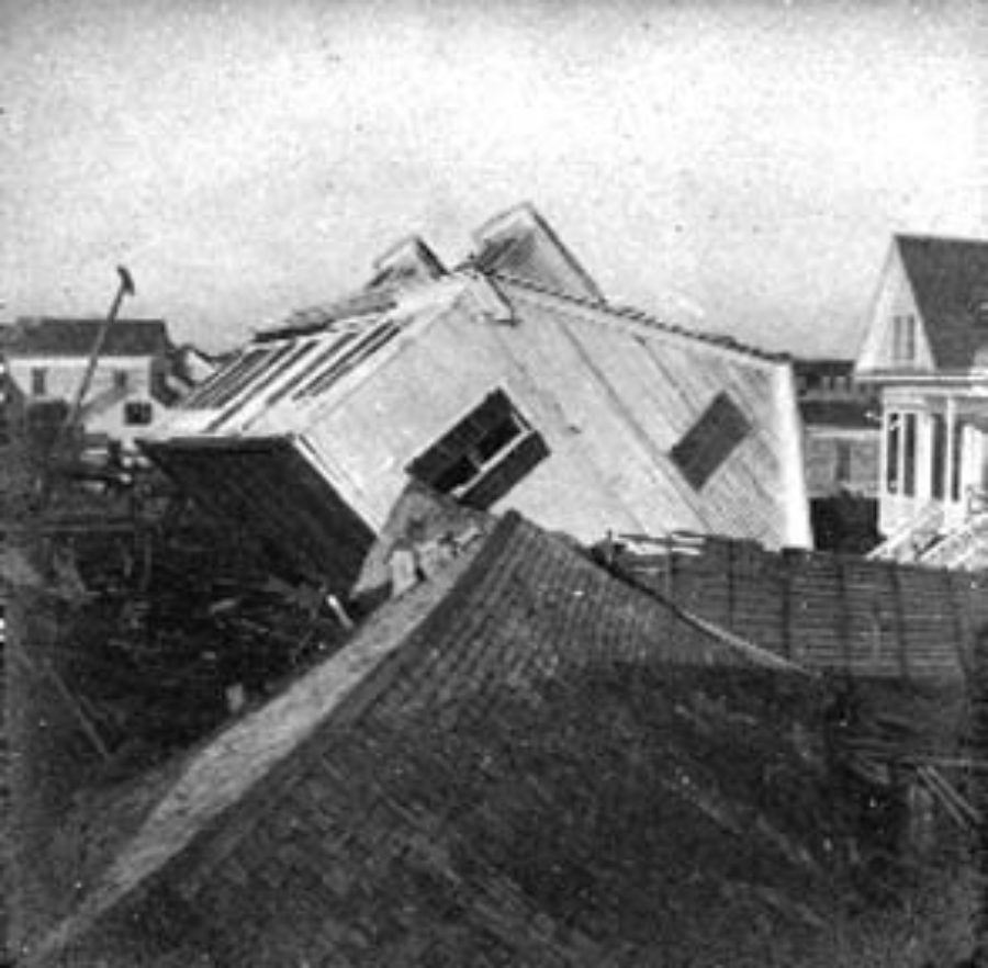 G-1771FF7.8-15 14 & Ave K.  Houses in a jam, many were saved by climbing to the roof