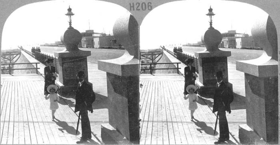 G-5925.3FF1-9 The Sea Wall at Galveston as It Appeared Shortly after It Was Built Following Their Recovery from the Flood