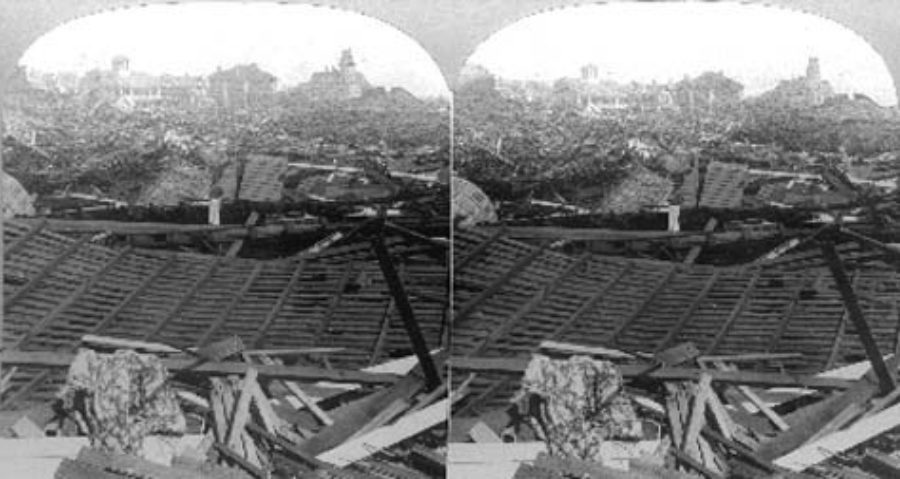SC#79-29 Looking East from 13th Street and Broadway, Galveston, Texas, U.S.A.