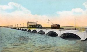 G-18221FF4.1-7 Galveston's Great Causeway, 3 Miles Long, Cost over $3,000,000, Galveston, Tex.