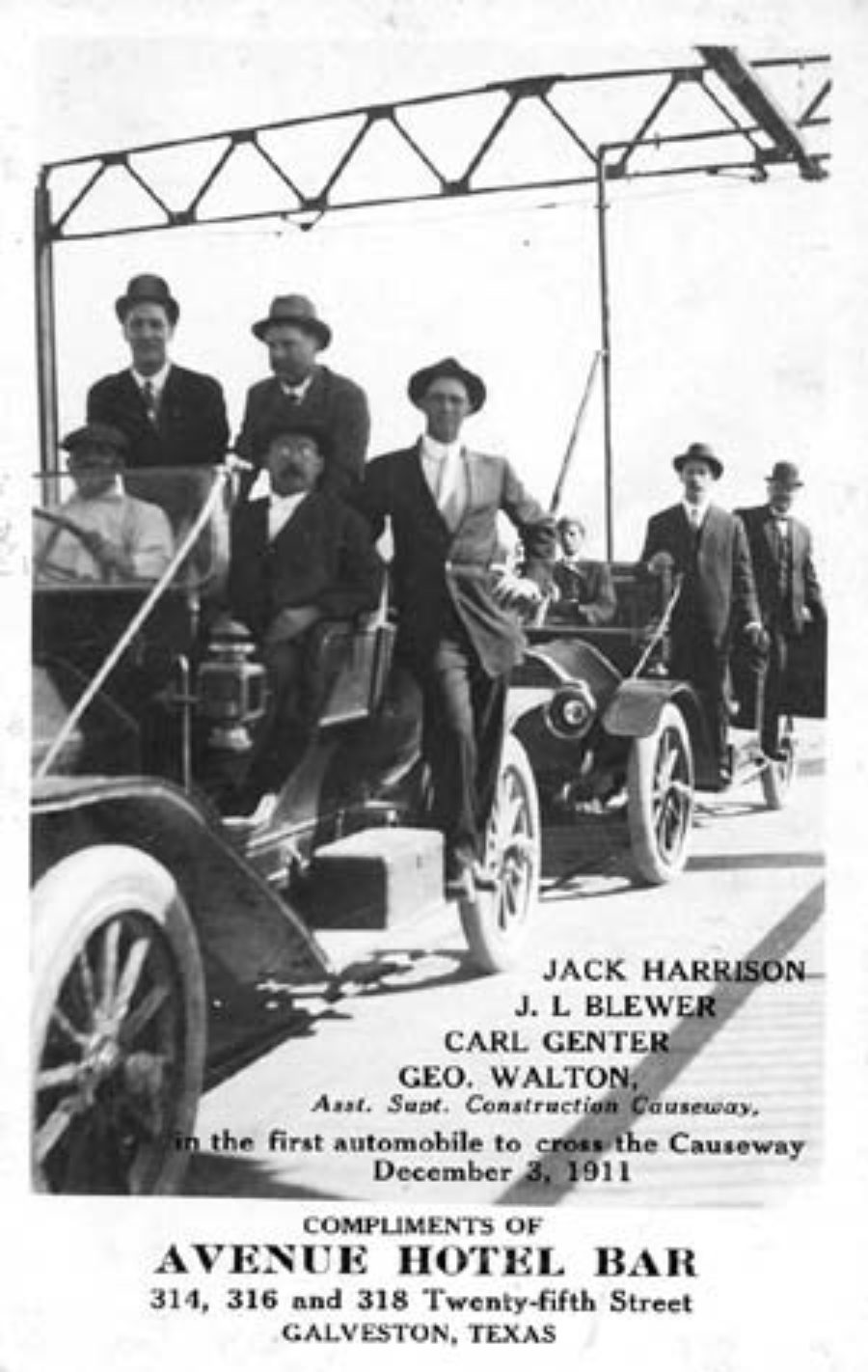 G-18221FF3-1 ...the first automobile to cross the Causeway December 3, 1911