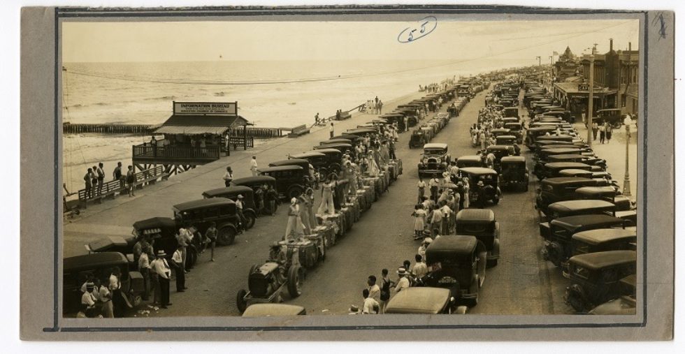 Image of 1931 Cotton Pajama Parade on Seawall Boulevard, Galveston, Texas. Photographs & Postcards