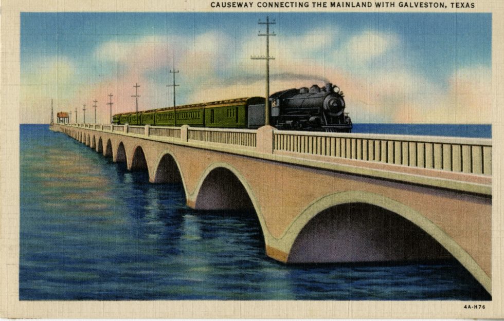1912 Panoramic Galveston Causeway,May 25,1912 Texas Photo 